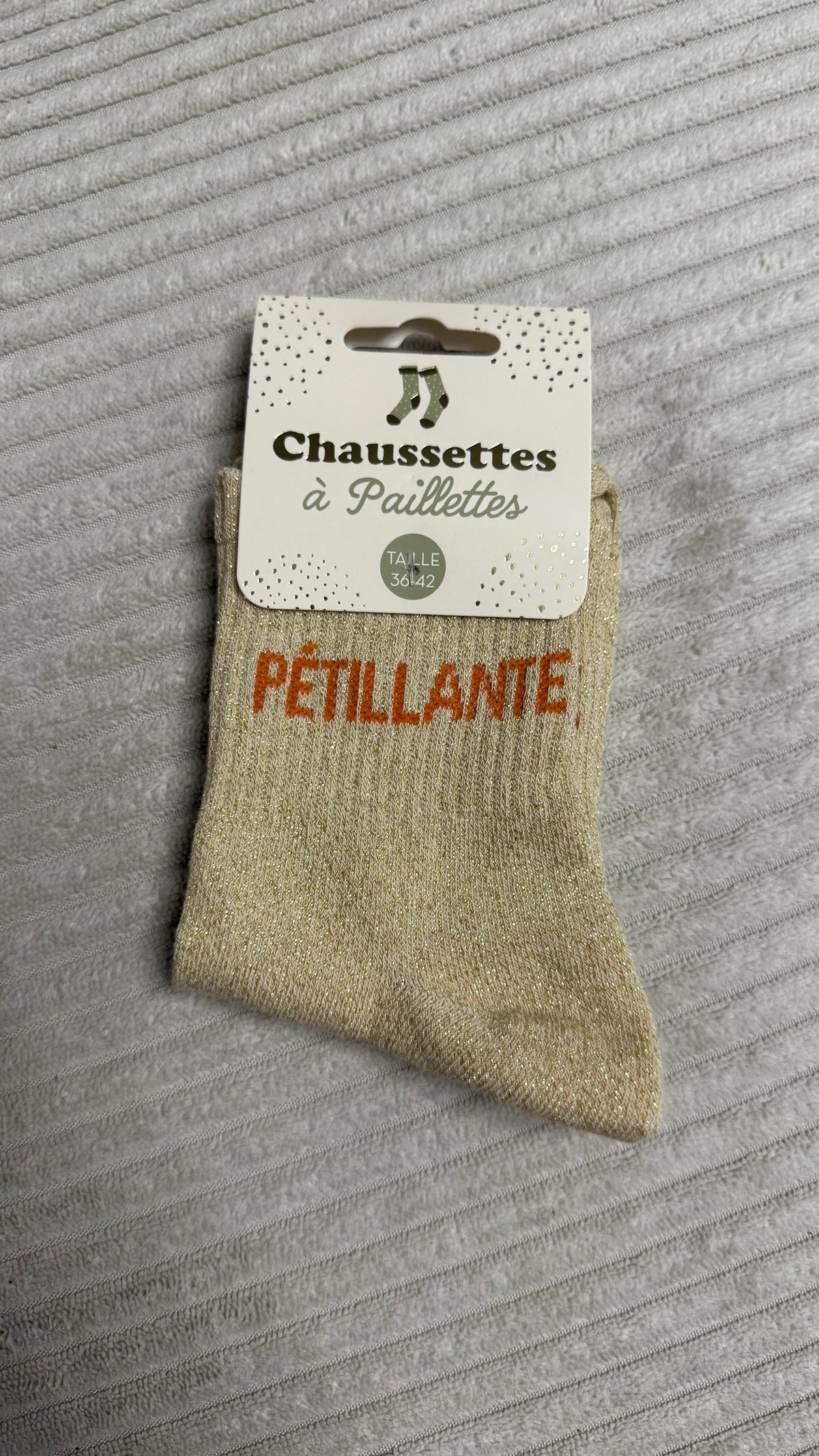 Chaussette à paillettes « Pétillante »