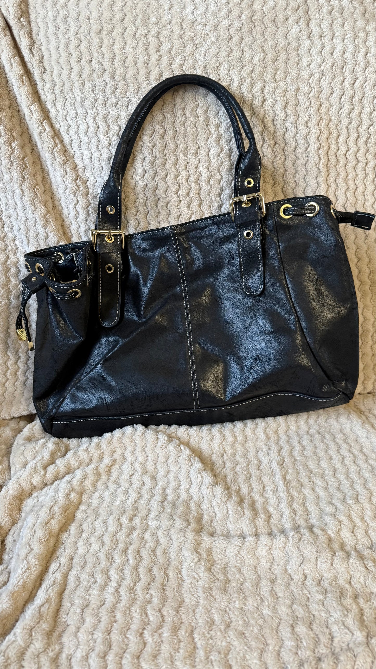 Sac Ava noir brossé