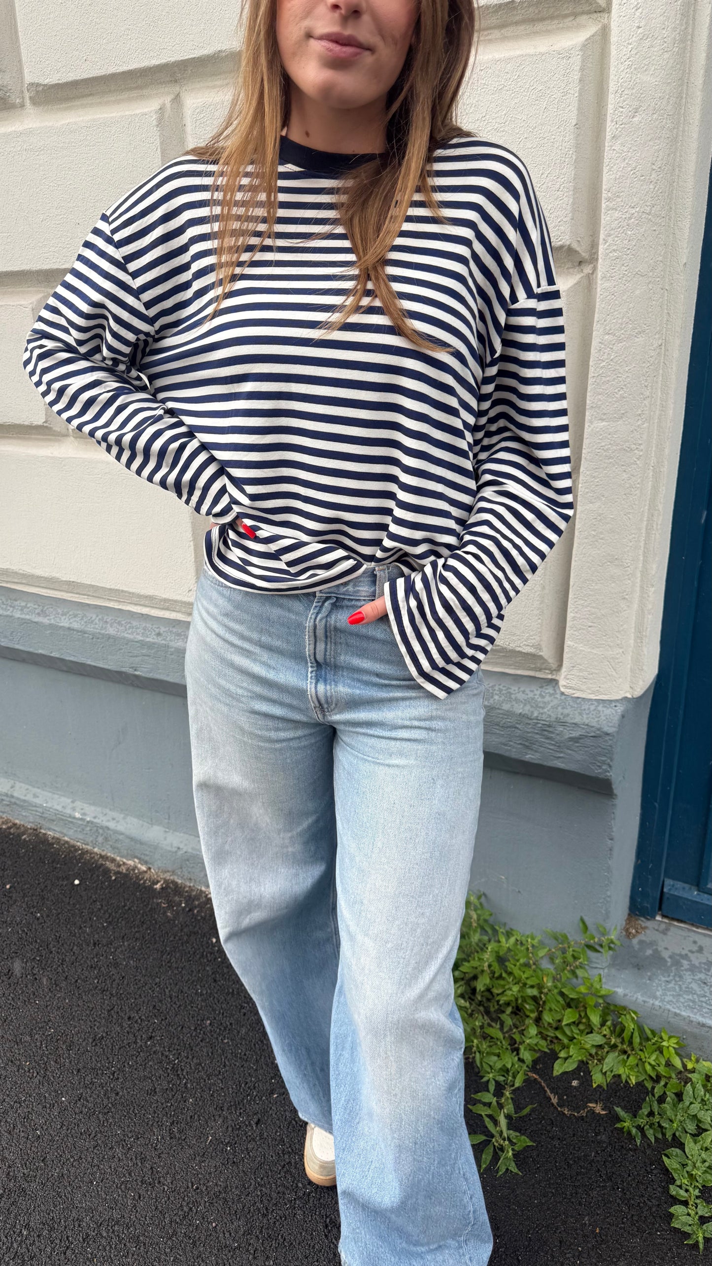 T-shirt rayé bleu