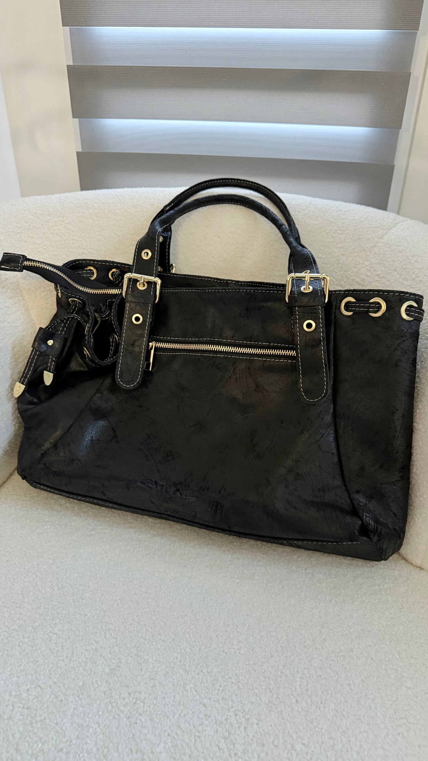 Sac Ava noir brossé