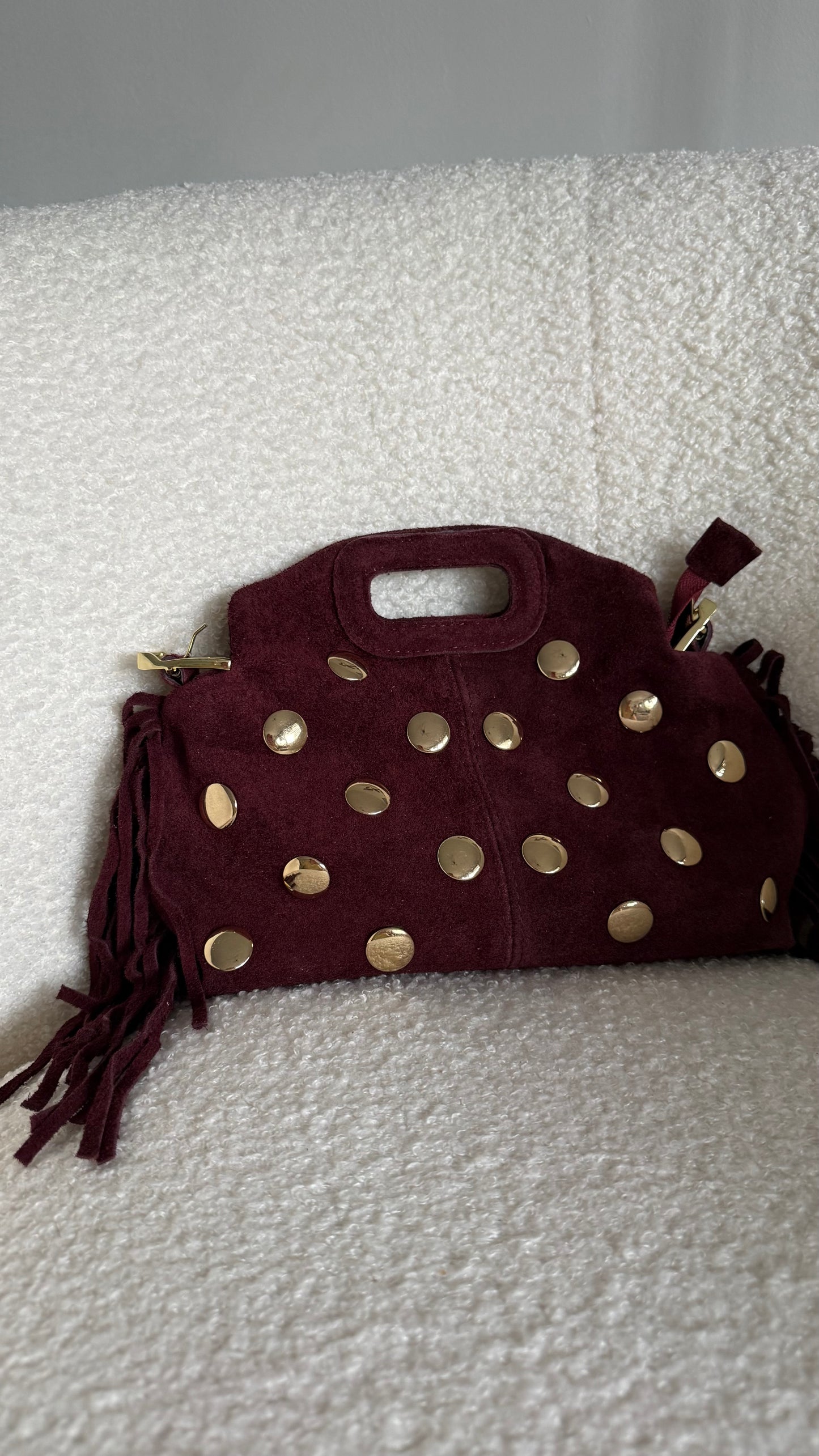 Sac à clous bordeaux