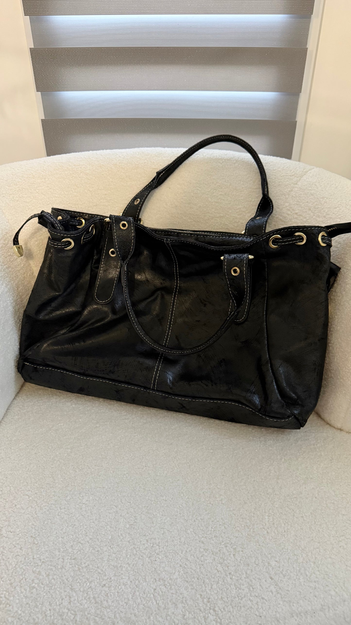 Sac Ava noir brossé