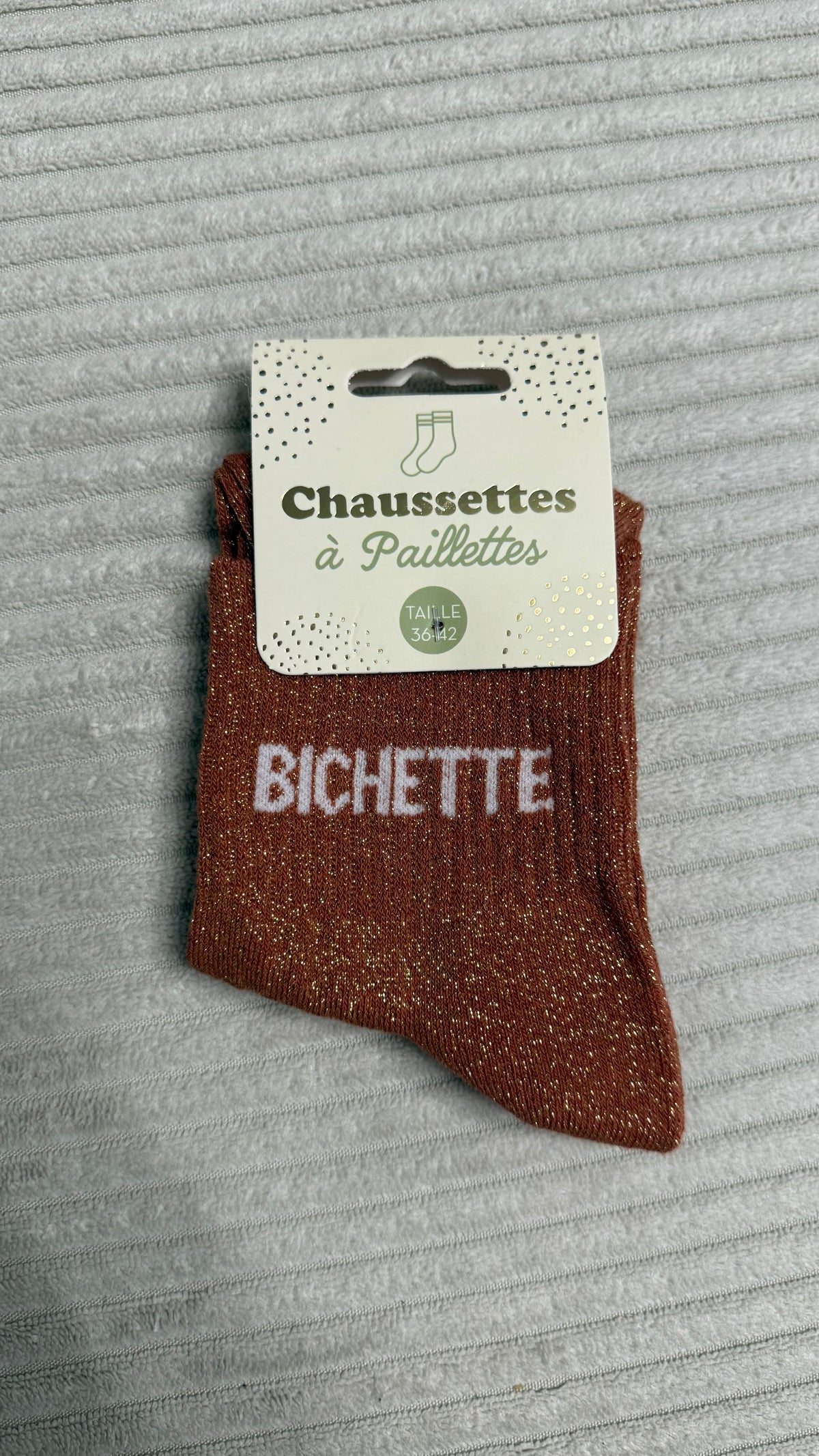 Chaussette à paillettes « Bichette »