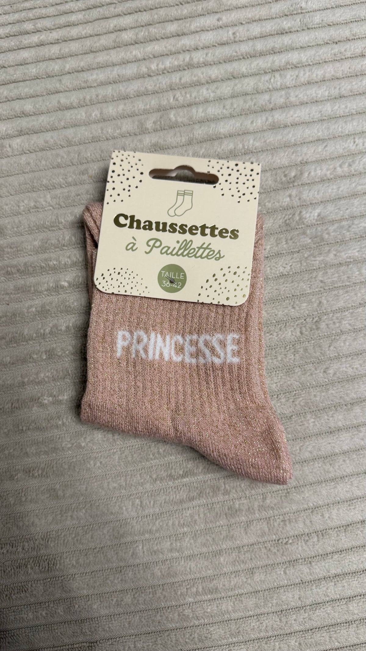 Chaussette à paillettes « Princesse »