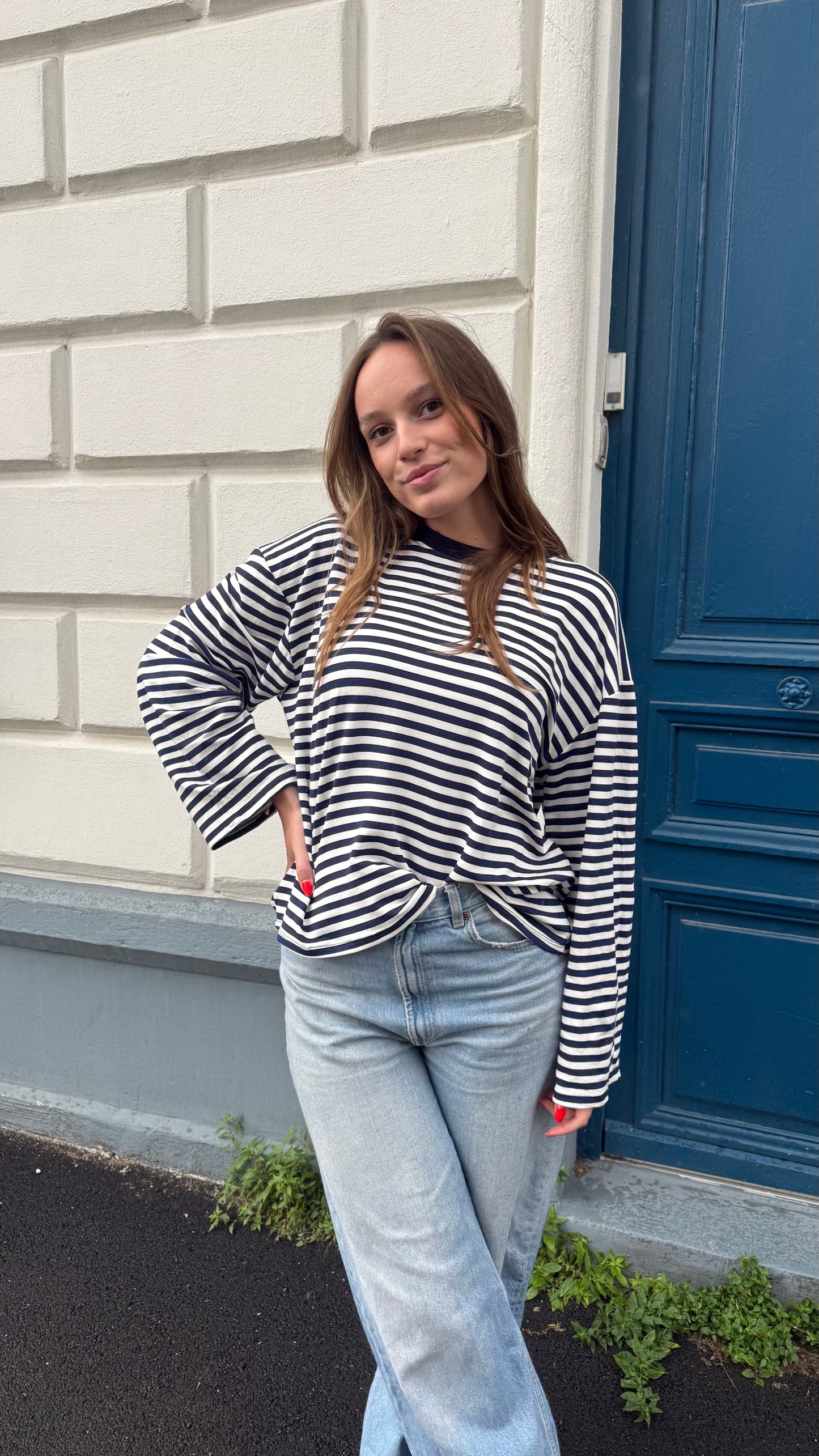 T-shirt rayé bleu