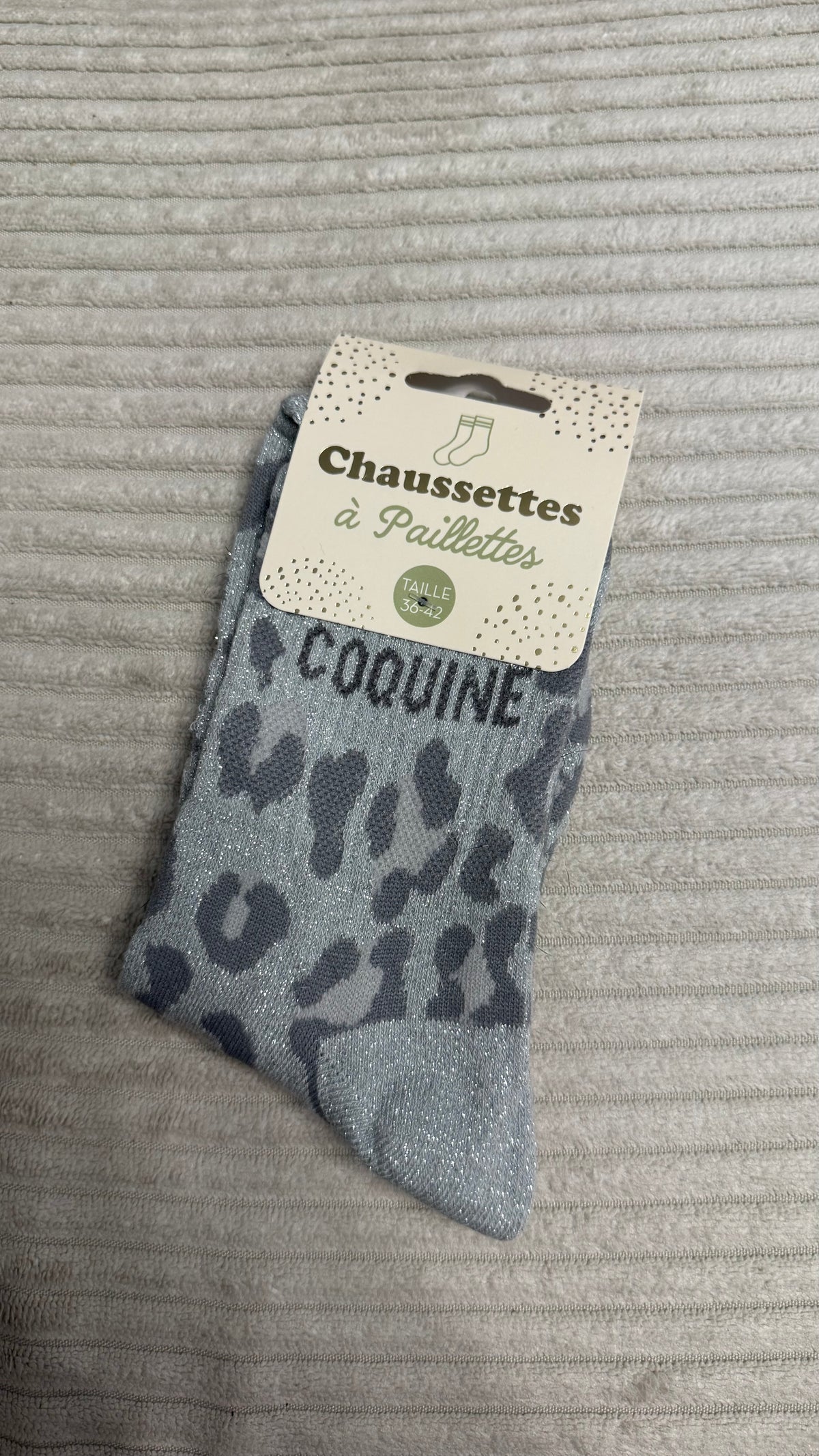 Chaussette à paillettes « Coquine »