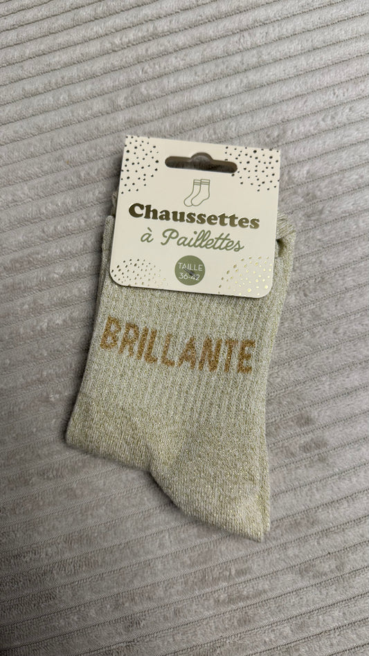 Chaussette à paillettes « Brillante »