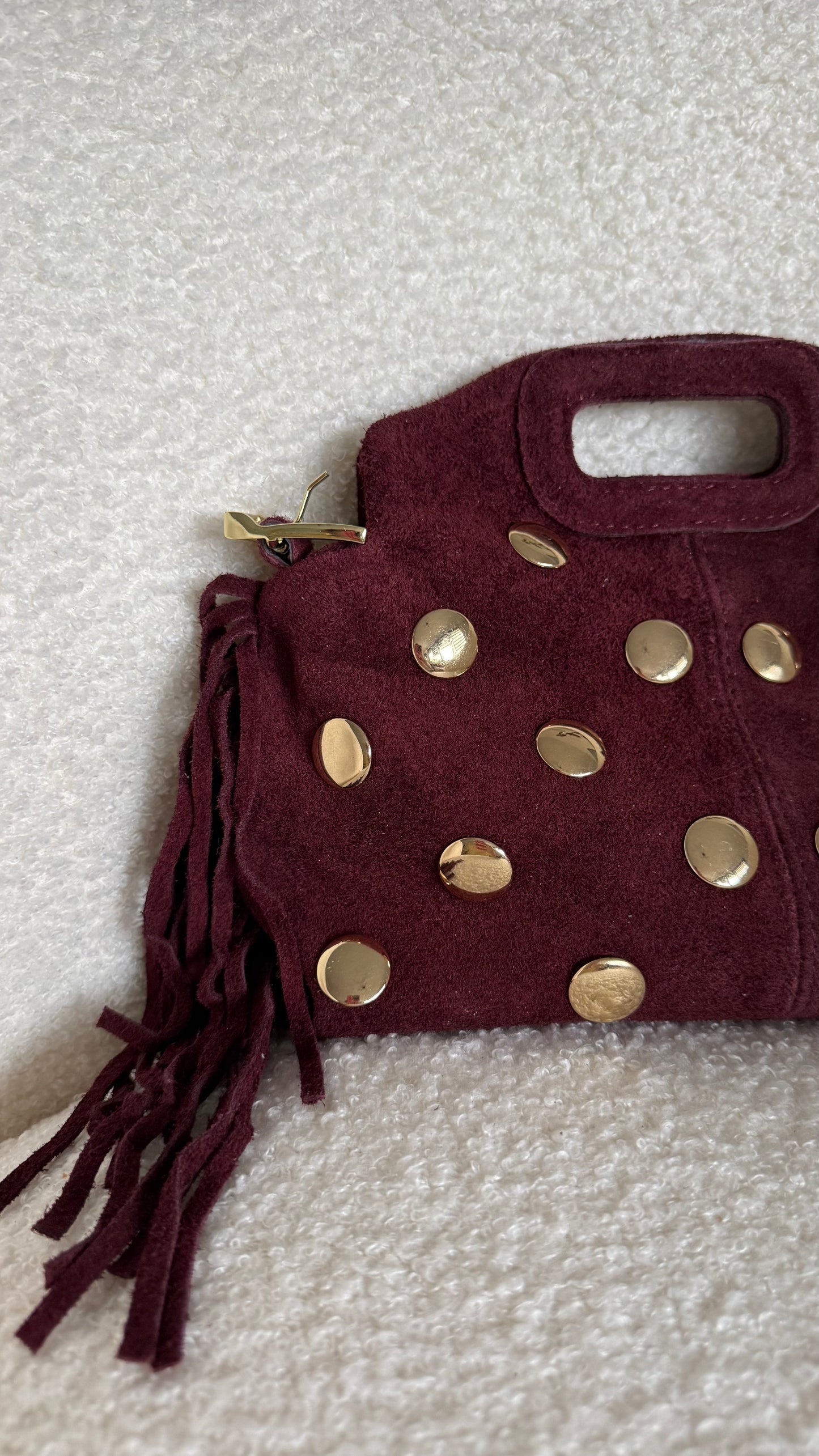 Sac à clous bordeaux