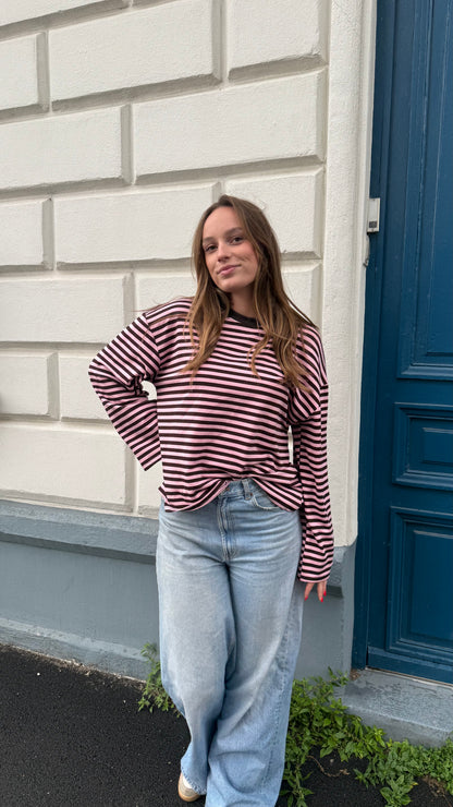 T-shirt rayé choco