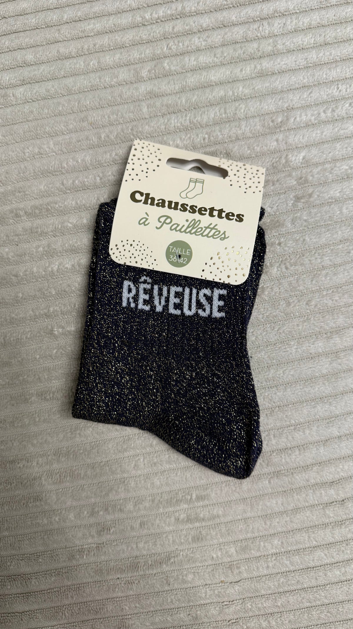 Chaussette à paillettes « Rêveuse »