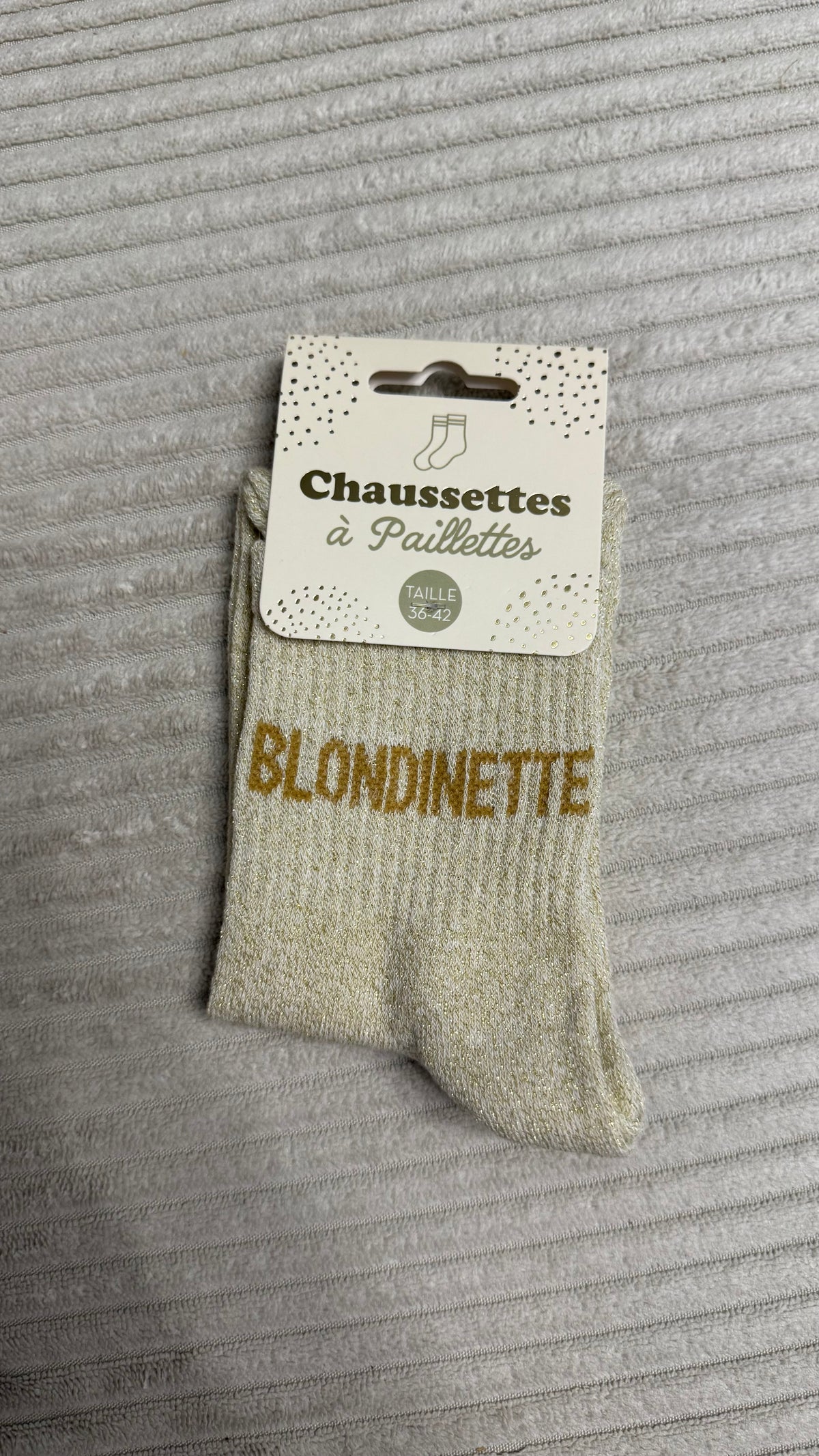 Chaussette à paillettes « Blondinette »