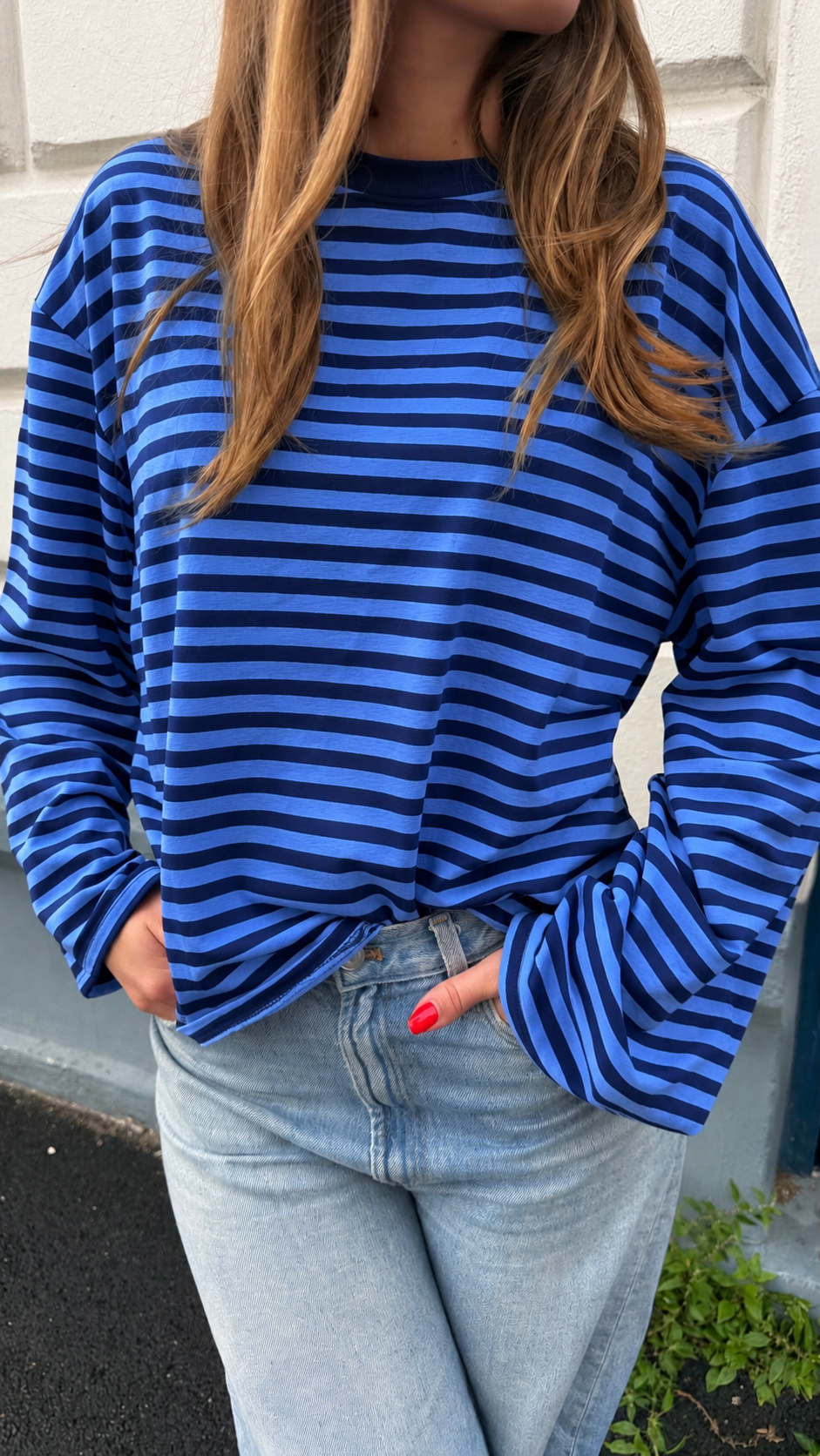 T-shirt rayé bleu