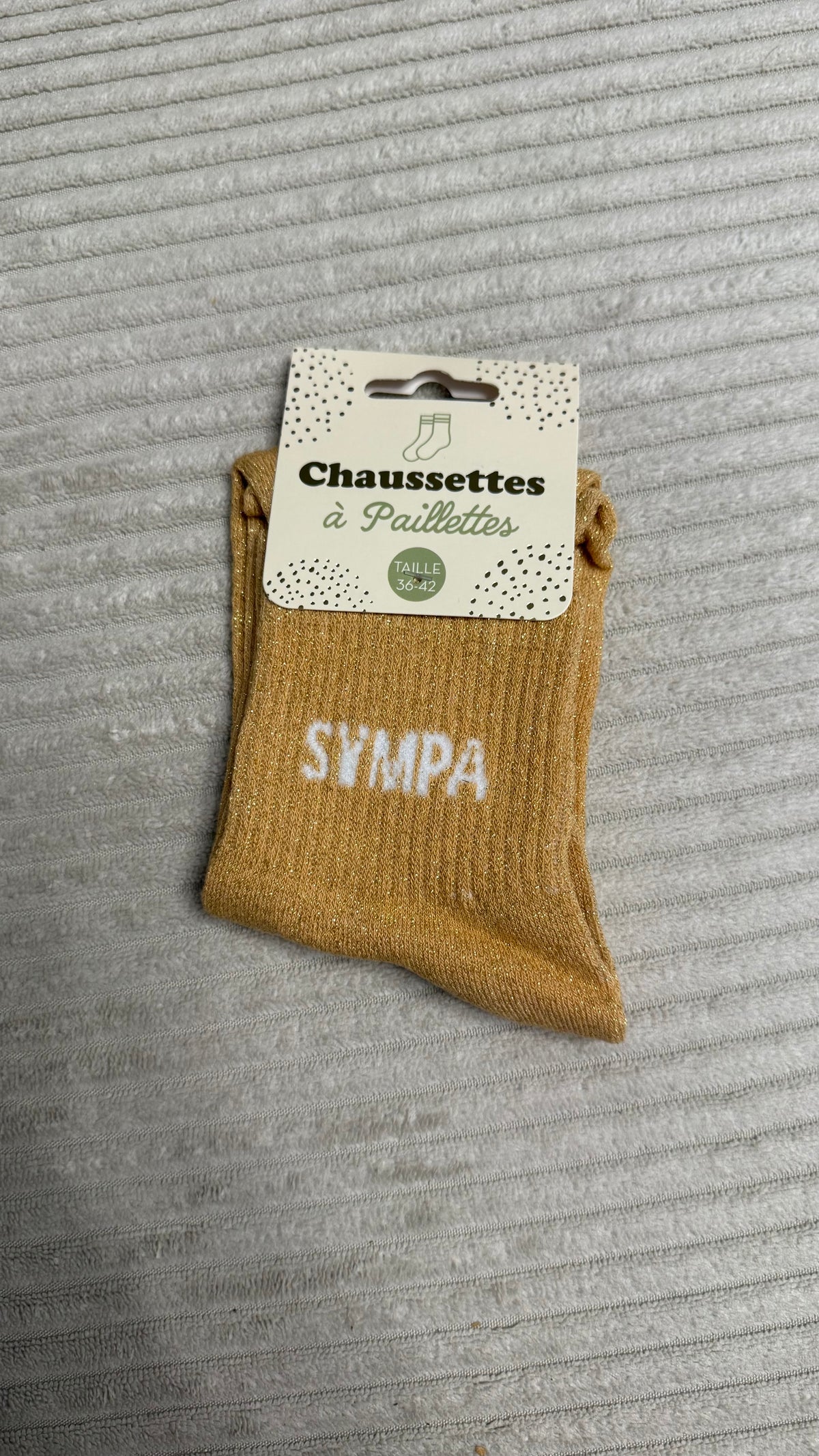 Chaussette à paillettes « Sympa »
