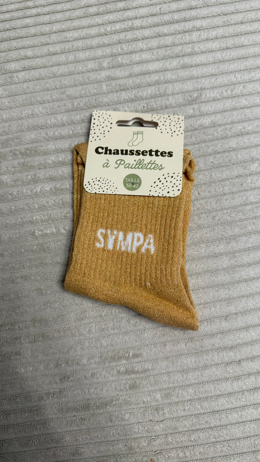 Chaussette à paillettes « Sympa »