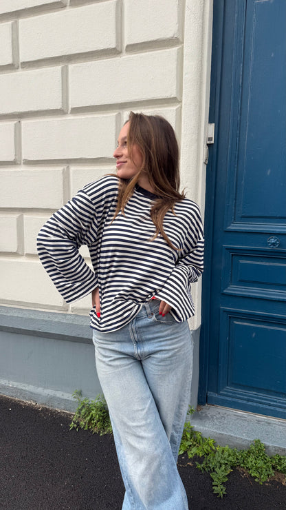 T-shirt rayé bleu