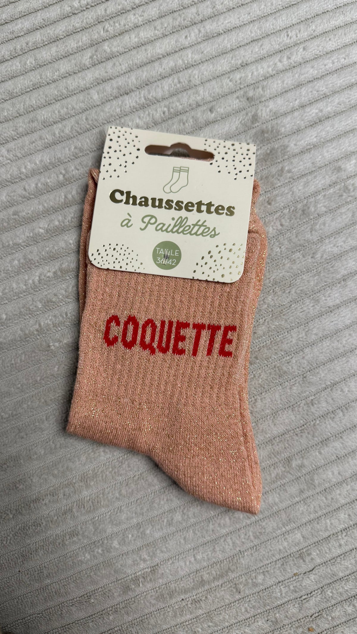 Chaussette à paillettes « Coquette »